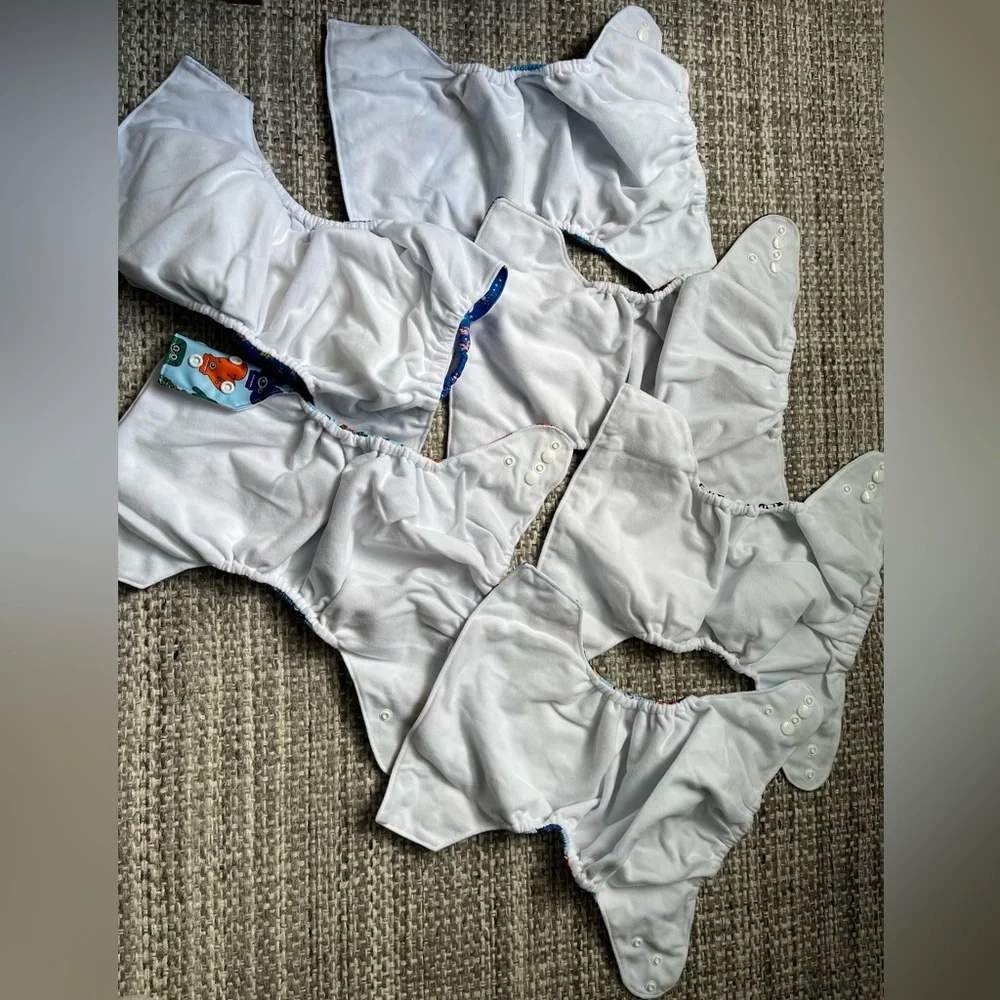 Qtpie reusable cloth diapers lot one size adjustable snaps baby washable toddler